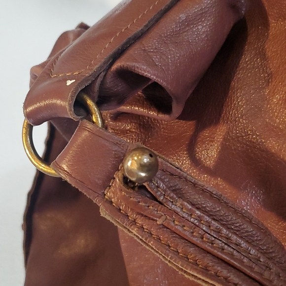 Brown leather hobo bag - Picture 5 of 11